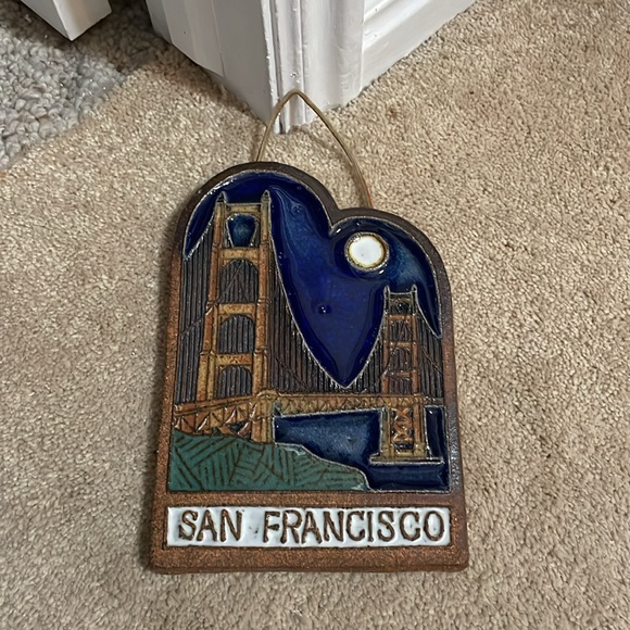 Victoria Littlejohn Wall Plaque - Golden Gate Bridge by Moonlight - Picture 5 of 5